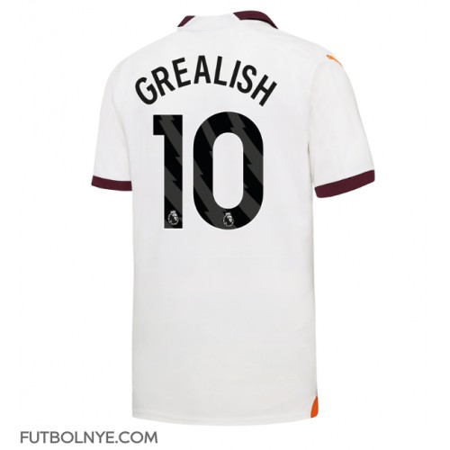 Camiseta Manchester City Jack Grealish #10 Visitante Equipación 2023-24 manga corta